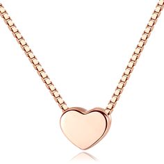 Minimalist Necklace Rose Gold Heart Pendant Necklace With Clavicle Chain, Trendy Rose Gold Heart Necklace, Trendy Rose Gold Charm Necklaces For Valentine's Day, Elegant Rose Gold Heart Necklace With Round Pendant, Rose Gold Charm Necklace With Heart Pendant, Trendy Rose Gold Heart Charm Necklaces, Trendy Rose Gold Heart Charm Necklace, Rose Gold Heart Pendant Charm Necklace With Delicate Chain, Rose Gold Heart Necklace With Adjustable Chain