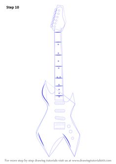 how to draw an electric guitar step by step instructions for beginners and advanced students