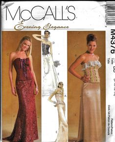 the sewing pattern for this evening gown is very easy to sew