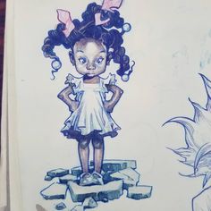 Church Doodles, Coipel Art, Braid Drawing, Curly Hair Art, Oliver Coipel, Braids Drawing, Olivier Coipel, Crayon Drawing, Drawing Cartoon Characters