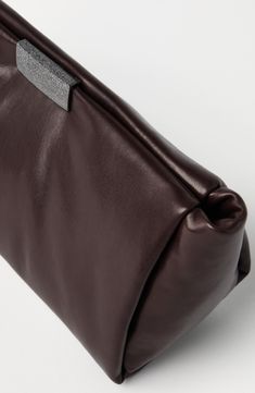 Nappa is a very soft, compact and lightweight leather characterized by an extremely fine grain and a semi-polished finish. Offered in the season’s colors, it stands out for its full, even color. Magnetic snap closure Internal pocket with zip closure All metal parts are Nickel-free Bag is 12,20" long, 4,92" wide and 6,30" high Leather Clutch Bag, Leather Clutch Bags, Eyewear Womens, Best Bags, Boutique Online, Jewelry Creation, Small Leather Goods, Brunello Cucinelli, Nappa Leather