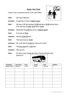 a worksheet with instructions on how to use the bus driver's seat