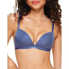 The Elora push-up plunge bra is perfect for low-cut outfits and features microfiber material and classic straps. Cut Outfits, Low Cut Outfit, Bleached Denim, Strappy Sports Bras, Adore Me, Racerback Sports Bra, Plunge Bra, Bra Shop, Bra Straps