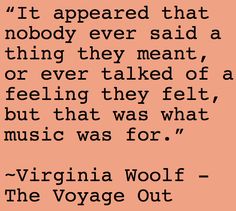 virginia wolf quote about being afraid for the voyage of the voyage out, with an orange background