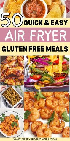 the cover of 50 quick and easy air fryer gluten free meals