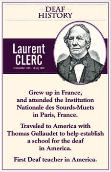 an advertisement for laurent clerc's book, the great american teacher in america