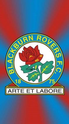 the backburn rovers logo on a red and blue background