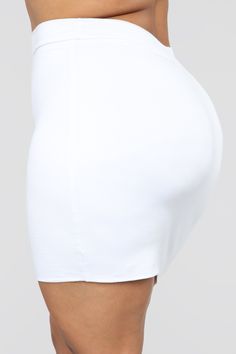 Available In Black, Heather Grey, Orange, Mocha, Olive, Plum, Lime, White, And Hot Pink Mini Skirt High Waist Double Lined Basic Band Waist 15 length. Based on a size Small 95% Cotton 5% Spandex Imported | Melanie Mini Skirt in White size 1X by Fashion Nova White Elastane Mini Skirt, White Stretch Elastane Mini Skirt, White Stretch Pencil Skirt, White Stretch Mini Pencil Skirt, White Elastane Pencil Skirt, White Stretch Pencil Skirt With Lining, Hot Pink Mini Skirt, Pink Mini Skirt, Womens Loungewear