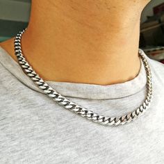 1 Meter - Stainless Steel Chain Bulk by length/inch/yard, 8mm Curb Chain, Cuban Link Chain Men, Thick Twist Chain for Necklace/Choker/Bracelets/Anklet ★ Material: 316L stainless steel ★ Style: Cuban Link Chain ★ Chain Width: 3mm, 3.5mm, 4mm, 6mm, 8mm ★ Chain Length: 10 Feet (120 inches) ★Note: Bulk chain, Tarnish Free, Hypoallergic, Water-proof Thick Twist, Cuban Link Chain Men, Thick Necklace, Cuban Link Necklace, Cuban Link Chain Necklaces, Stainless Steel Chain Necklace, Necklace Men, Miami Cuban, Silver Chain Bracelet