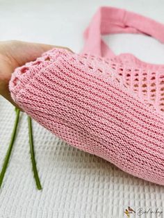 BirdinBag - Stylish Crochet Beach Tote: Perfect for Your Vacation Knit Beach Bags, Spring Beach Crochet Bag, Pink Summer Crochet Bag For Everyday Use, Beach Crochet Knit Bag, Pink Crochet Bag For Beach, Pink Crochet Bag For The Beach, Summer Pink Crochet Bag, Summer Crochet Bag, Stylish Crochet