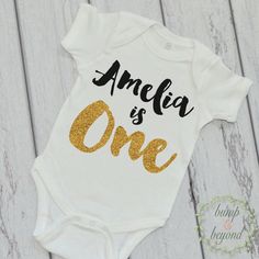 First Birthday Outfit Girl First Birthday Shirt PERSONALIZED One Year Old Shirt Gold Glitter Shirt Golden Birthday 091 by BumpAndBeyondDesigns on Etsy https://www.etsy.com/listing/236801422/first-birthday-outfit-girl-first Gold Short Sleeve Top With Glitter Print, Gold Short Sleeve Tops With Glitter Print, Gold Letter Print T-shirt For Birthday, Gold T-shirt With Letter Print For Birthday, Gold Letter Print T-shirt For Party, White Glitter Print Tops For Party, Glittery Shirt, Glitter Dress Short, Gold Bodysuit