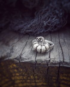 Embrace the magic of autumn with our Sterling Silver Pumpkin Ring, a whimsical and enchanting tribute to the season of transformation and the earthy delights of Samhain/Halloween Vintage Sterling Silver Ring For Halloween, Vintage Sterling Silver Rings For Halloween, Unique Sterling Silver Halloween Rings, Unique Sterling Silver Rings For Halloween, Handmade Vintage Rings For Halloween, Handmade Vintage Halloween Rings, Vintage Halloween Rings As Gifts, Pumpkin Ring, Silver Pumpkins