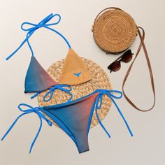 Stay comfortable and beach ready all summer in this FYC String Bikini set. It’s made from soft recycled polyester with double-layering and UPF 50+. Style the straps how you like, and get ready to swim! 🏊‍♀️ 🌟 Features: Soft and stretchy material with UPF 50+ protection. Available in sizes up to 4XL. Bikini top comes with removable padding for comfort. Multiple ways to tie and style the bikini set. 🌊 Disclaimer: To make your All-Over Print Recycled String Bikini last longer, thoroughly rinse i Beachy Nylon Swimwear For Beach Party, Beachy Nylon Swimwear For Sunbathing, Adjustable Straps Beachwear Swimwear, Beachwear Swimwear With Uv Protection And Tie-side Bottom, Adjustable Swimwear For Sunbathing Beachwear, Adjustable Summer Swimwear With Uv Protection, Summer Triangle Top Swimwear In Nylon, Adjustable Uv Protection Summer Swimwear, Nylon Swimwear With Uv Protection For Beach Season