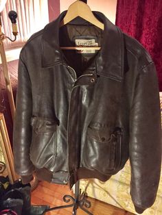 "This vintage jacket is warm and will help keep the weather out. Quilted lined for warmth and a beautiful dark brown color, the leather is aged and shows vintage wear for a perfect worn in look. Men's size 50 tall -Model size men's Large Approximate measurement when laid flat: 28\" armpit to armpit 21\" shoulder to shoulder 27\" sleeve 29\" back of collar to hem" Classic Winter Leather Jacket In Distressed Brown, Classic Distressed Brown Leather Jacket For Winter, Vintage Brown Leather Jacket With Pockets For Winter, Vintage Brown Leather Jacket For Outdoor, Vintage Leather Jacket For Fall Outdoor, Rugged Distressed Brown Outerwear For Outdoor, Vintage Brown Rugged Leather Jacket For Winter, Rugged Vintage Brown Leather Jacket For Winter, Vintage Distressed Brown Outerwear With Pockets