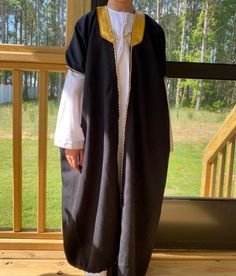 Boys Kandura Khaleeji inspired clothing  Fits boy age 8-10  Great quality, perfect for cultural school events!  Comes with kandura and black outer layer - 2 piece set Black Thobe For Eid And Traditional Ceremonies, Traditional Clothes, School Events, Traditional Clothing, Clothing Sets, Boys Clothing, 2 Piece Set, Traditional Outfits, Boy's Clothing