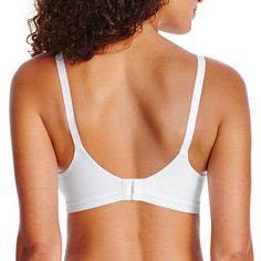 Warners Cloud 9 wireless lightly lined comfort bra will give you a smooth, invisible look. Super-soft fabric, the bottom comfort band, and convenient front-adjustable straps give you all-day comfort and support.Welcome to a better bra experience. When it comes to intimates, everyone needs something different. That's why we made styles for everybody. We're simple solutions, made better.Super Soft Fabric Feels Smooth Against The SkinFront Adjustable Straps For Added ConvenienceFull CoverageManufac Supportive Nursing Bra With Soft Touch, White Sports Bra With Soft Touch, White Full Coverage Bra With Light Support, Supportive Bra With Moderate Coverage, White Supportive Full Coverage Bra, Supportive Full Coverage White Bra, Supportive White Full Coverage Bra, Light Support No-show Bra, White Seamless Full Coverage Nursing Bra