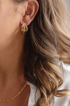 Classic + stylish -- our Triple Hoop Earrings are versatile for everyday wear. Whether they are dressed up or down, they make the perfect accessory. Available in both gold + silver. Includes two gold or silver plated triple hoop earrings Size Diameter: 20mm Width Diameter: 15mm All materials are lead & nickel free Gold And Silver Earrings, Southern Preppy, Silver Gold Earrings, Delicate Gold Jewelry, Triple Hoop Earrings, Everyday Wear Jewelry, Preppy Southern, Layered Necklaces Silver, Chunky Jewelry