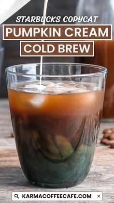 Enjoy Starbucks pumpkin cream cold brew at home with this DIY recipe. It's quick, easy, and delicious. Starbucks Pumpkin Cream Cold Brew, Cold Brew At Home, Making Cold Brew Coffee, Leftover Pumpkin, Starbucks Pumpkin, Ground Coffee Beans