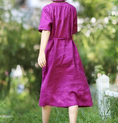 Purple linen dresses skirts with irregular hem.this women skirts is made with linen fabric soft and loose fitting style ,very comfy to wear it Material:linen  Most our dresses made with linen cotton fabric,nature  soft and breathy,the important is it's good for our health  Size: S: Chest 108 cm length:120 cm sleeves:34 Purple Solid Color Midi Dress For Summer, Summer Purple Solid Midi Dress, Summer Purple Solid Color Midi Dress, Knee-length Solid Color Linen Dress, Solid Color Knee-length Linen Dress, Casual Purple A-line Midi Dress, Casual Purple Knee-length Midi Dress, Purple Linen Dress, Purple Linen