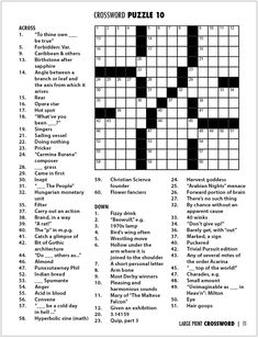 the crossword puzzle is shown in black and white, as well as an image