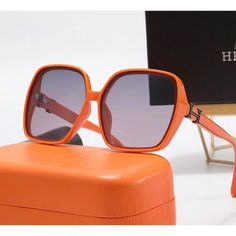 Fashion Retro Sunglasses Comes With Case Features . Frame Material Plastic Fit Oversized Uv Protection Have The Letter H On The Side Comes With Sunglasses Case / Dust Cloth Thank You For Shopping Our Closet Elegant Orange Sunglasses With Uv Protection, Illesteva Sunglasses, Funky Sunglasses, Saint Laurent Sunglasses, Michael Kors Sunglasses, Eye Spy, Fendi Sunglasses, Sunglasses Logo, Sunglasses Women Designer