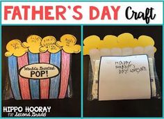 father's day craft with popcorn and pop