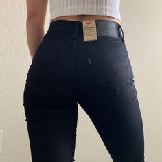 Reposhing This Item I Purchased From @Poeticthreads. Please Note The Size Is 28w / 30l. Brand New With Tags, Ended Up Never Wearing Them As I Actually Needed A 28/32. As Such, Price Is Firm In Order To Break Even Edgy Fitted Everyday Bottoms, Edgy Fitted Bottoms For Everyday, High Rise Fitted Black Jeans, Black Fitted Classic Jeans, Classic Black Fitted Jeans, Levi's Fitted Black Bottoms, Fitted Mid-rise Black Jeans, Black Fitted Mid-rise Jeans, Edgy Black Bottoms For Everyday