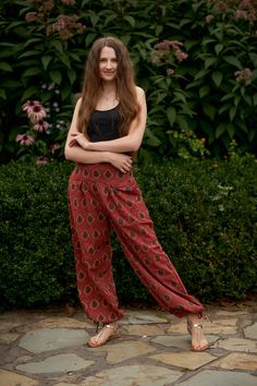 🕉 GANDIVA Our pure cotton trousers are cut for a relaxed, wide leg fit, and have an elasticated waistband at the back for complete comfort. Side pockets create a clean finish.  Small ties for scrunching at the ankles or you can leave them straight legged in palazzo style. They are perfect lounge wear the whole year round. Sizings:  Size S:  Waist 72-95 cm / 28,3"- 37,4" Inseam approx. 80cm / 31,5" Size M: Waist 75-100 cm / 29,5"- 39,3" Inseam approx. 80cm / 31,5"  Size L: Waist  78-104 cm / 30, Casual Patterned Pants With Paisley Print, Casual Patterned Paisley Print Pants, Casual Paisley Print Patterned Pants, Bohemian Summer Pants With Paisley Print, Bohemian Bottoms With Paisley Print, Bohemian Paisley Print Bottoms For Festival, Bohemian Long Pants With Paisley Print, Bohemian Patterned Bottoms For Festival, Bohemian Paisley Print Summer Pants