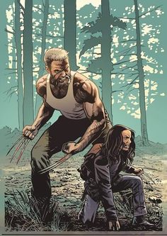 an image of the wolverine and his daughter