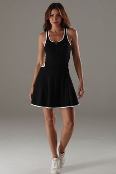 Get ready to serve up some serious style with our Lexi White Tennis Dress! This playful and practical dress features built-in shorts and pockets, perfect for keeping up with your active lifestyle. Whether you're hitting the court or running errands, this dress has got you covered (literally)! Black Tennis Dress, Practical Dress, White Tennis Dress, Janis Joplin, Def Leppard, Dress Home, Fleetwood Mac, Tennis Dress, Cardigan Top