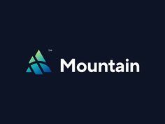 the mountain logo on a dark background