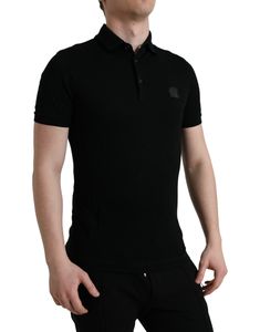 Indulge in the epitome of sophistication with our stunning 100% Authentic polo t-shirt from Dolce & Gabbana. Crafted from pure cotton for unmatched comfort, this piece features a sleek collared neck and casual short sleeves, all adorned with the iconic logo that’s synonymous with luxury. Perfectly tailored to elevate your aesthetic, it’s a timeless addition crafted in Italy. Material: 100% Cotton Color: Black Country of origin: IT Logo details