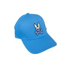 Psycho Bunny Baseball Cap (Cornflower) - Psycho Bunny Novelty Baseball Cap For Streetwear, Novelty Cotton Baseball Cap One Size, Novelty Cotton Baseball Cap, Goth Bunny Hat, Physco Bunny Shirts, Bunny Graphic, Bunny Logo, Cute Relationship Texts, Relationship Texts