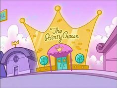 an animated image of a cartoon character with a crown on it's head and the words, the pointy crown