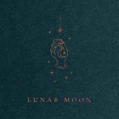 the cover to lunar moon's new album, with an image of a hand holding