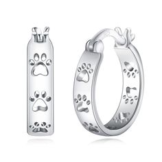 PRICES MAY VARY. 【Paw Earrings Design 】Simple paw print earrings, let your pet close to your heart and comfort you.This Paw Earrings Gift for pet lover! 【Paw Print Stud Earrings】Paw Earrings Made of high quality 925 sterling silver, Exquisite polish technique made every details smooth and bright. hypoallergenic, comfortable to wear, be safe for skin. 【Cat Dog Jewelry Gifts for Women】 Such a beautiful shape and strong love, No matter Valentine's day, mother's day, birthday or Christmas, this earr Paw Earrings, Paw Print Earrings, Unique Fashion Jewelry, Black Hoops Earrings, Sterling Silver Cat, Sterling Silver Anklet, Dog Jewelry, Clover Earrings, Silver Cat