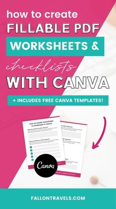 Fillable Pdf Canva, How To Make Editable Printables, Canva Worksheet Templates, Canva Tutorials, Canva Tips, Canvas Learning, Canva App, Checklist Template, Canva Tutorial Fillable Pdf Canva, How To Make Editable Printables, Canva Worksheet Templates, Canva App, Checklist Template, Canva Tutorial