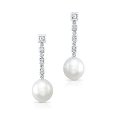 Diamond Drop Pearl Earring – Alexandra Jules Matchstick Earrings, Drop Pearl Earrings, Chic Summer Style, Stick Earrings, Pearl Earring, Akoya Pearls, Diamond Drops, Timeless Jewelry, Drop Earring