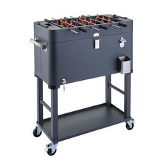 an image of a foosball table on wheels