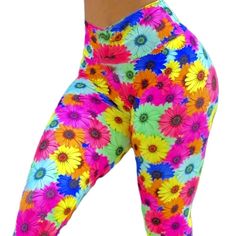 Nwt Flower Leggingsl Size L 90% Polyester & 10% Spandex Measurements In Photos Other Leggings Available In My Shop Don't Forget To Bundle 2+ Items For 15% Off & Discounted Shipping Stretch Floral Print Leggings, Spring Floral Print Stretch Leggings, Fitted Floral Print Leggings For Spring, Multicolor Stretch Leggings, Vibrant Stretch Bottoms, Fitted Yellow Floral Print Pants, Trendy Multicolor Leggings For Spring, Trendy Multicolor Spring Leggings, Vibrant Yellow Bottoms For Spring