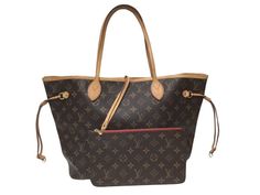 ELITE PAWN & JEWELRY LOUIS VUITTON NEVERFULL MM - MONOGRAM WITH POUCHETTE Description: LOUIS VUITTON NEVERFULL MM MONOGRAM WITH POUCHETTE BROWN - DARK, LEATHER, TOTE. W:31CM H:27.5CM D:16CM, SMALL MARKS HERE AND THERE FROM NORMAL USED, NOTHING MAJOR. INSIDE BAG HAS A STAIN, CHECK PHOTOS. CERTIFICATE OF AUTHENTICITY FROM ENTRUPY Details Additional Details for eCommerce LOUIS VUITTON NEVERFULL MM MONOGRAM RED INTERIOR WITH POUCH Condition Rating 92% - Very Good Condition – May show very minimal signs of wear due to normal use. It may include small marks, light corner wear, hardware scratches, or light interior spots. It may have original packaging, dust bag and may have original tags. Material Leather Handbag Type Tote, Shopper Dust Bag No, does not include the original dust bag Original Bra Lv Neverfull Empreinte, Lv Neverfull Inside Out, Louis Vuitton Neverfull Mm Black, Mm Monogram, Louis Vuitton Neverfull Gm, Monogram Neverfull, Neverfull Mm Monogram, Louis Vuitton Neverfull Mm, Inside Bag