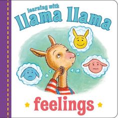 the cover of learning with llama llama feelings by julia lama, illustrated by mary