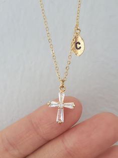 Gold Cross Necklaces,religious Cross Women Men Kids Necklace Gold Chain Necklace Gold Charm Pendant Pray Rosary Pendant Necklaces for Mother - Etsy Cross Charm Necklaces For Gifts, Cross Necklace With Charms For Gifts, Cross Shaped Charm Necklace For Gifts, Cross Charms Necklace For Gifts, Personalized Spiritual Cross Charm Necklace, Personalized Cross Charm Necklaces For Mother's Day, Spiritual Personalized Cross Charm Necklace, Personalized Gold Crystal Necklaces For Spiritual Use, Dainty Cross Necklaces For Mother's Day