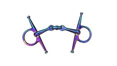 a pair of scissors that are purple and blue