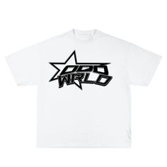 **ODDWRLD y2k Shooting Star Streetwear Tee** 6 OZ Tee, 100% cotton, 300 gsm, True to Size Shirt will ship in 1-3 days unless you order from  **ALL RIGHTS AND DESIGNS ARE RESERVED BY ODDWRLDBRAND YOU MAY NOT RESELL OR SELL ANY DESIGNS UNDER ODDWRLDBRAND** Oversized Star Print T-shirt For Streetwear, Oversized Cotton T-shirt With Star Print, Casual T-shirt With Star Logo For Streetwear, Relaxed Fit Tops With Star Logo For Streetwear, Streetwear Short Sleeve T-shirt With Star Logo, White Star Logo Top For Streetwear, Short Sleeve T-shirt With Star Logo For Streetwear, White Tops With Star Logo For Streetwear, Graphic Tee T-shirt With Star Print For Streetwear