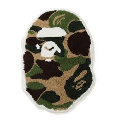 a bathing cap with camouflage print on it