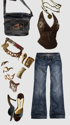 2000s Italian Fashion, Art Inspired Outfits, 2000s Boho Fashion, Y2k Hippie Outfits, Y2k Thrifted Outfits, Colorful Vintage Outfits, Style Names, 2000s Outfits, Outfit Inspo Casual