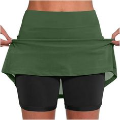 Women's Athletic Skort High Waist Tennis Skirt with Bulid in Shorts for Running Training Sports Golf Welcome to our store, I wish you a happy shopping Our products are produced in our own factory with various styles We offer various discounts, and we offer a 30-day quality guarantee please rest assured to place an order If you have any questions, please feel free to contact me, it is our honor to serve you SOMEONE ASKED Q: Is the quality of the clothes as described? A: Yes, if the product you receive is not as described, we are ready to give you a full refund. Q: How to choose the size? A: Dear Queen, please check our size chart, we suggest buy one two sizes larger. Thank you Womens clothes are made of soft stretch quick-drying high quality fabric. Pro-skin, elastic , durable, make it easy Green High-waisted Moisture-wicking Athletic Shorts, Green Workout Skort With Built-in Shorts, Green Moisture-wicking Athletic Shorts For Sports, Sporty Green Moisture-wicking Skort, Green 4-way Stretch Sports Skort, Skirt With Shorts, Golf Skirt, Athletic Skort, Bottom Workout