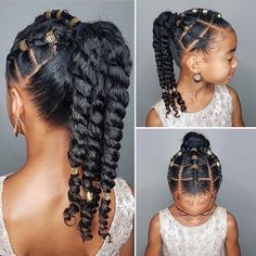 Cute Natural Hairstyles, Lil Girl Hairstyles, Girls Natural Hairstyles, Protective Style