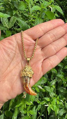 Nepal Horn Pendant with Lion Head * Horn necklace * Lion necklace * Stainless Steel * horn necklace * waterproof jewelry * Men necklace* Lion Necklace, Jewelry Men, Horn Necklace, Horn Pendant, Crystal Necklaces, Waterproof Jewelry, Lion Head, Men Necklace, Nepal